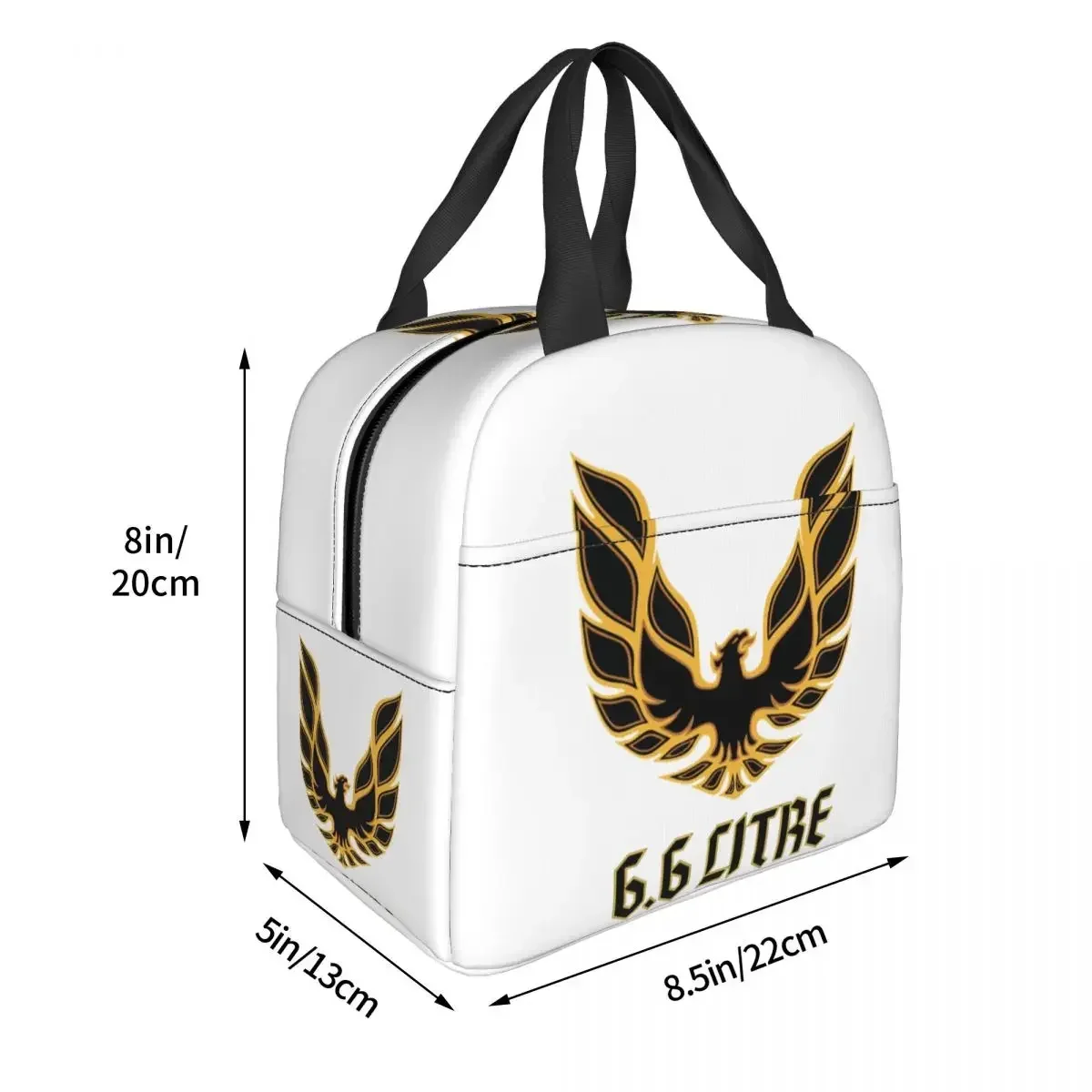 Trans Am 6.6 Litre Firebird Bandit Golden Bird Insulated Lunch Bags Leakproof Picnic Bags Lunch Tote for Woman Work Kids School