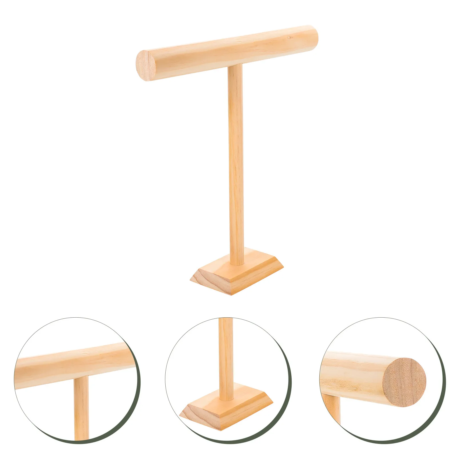 

Wooden Jewelry Display Rack Durable Bracelet Stand for Home Office Store Multi-Function Watch Necklace Organizer Holder