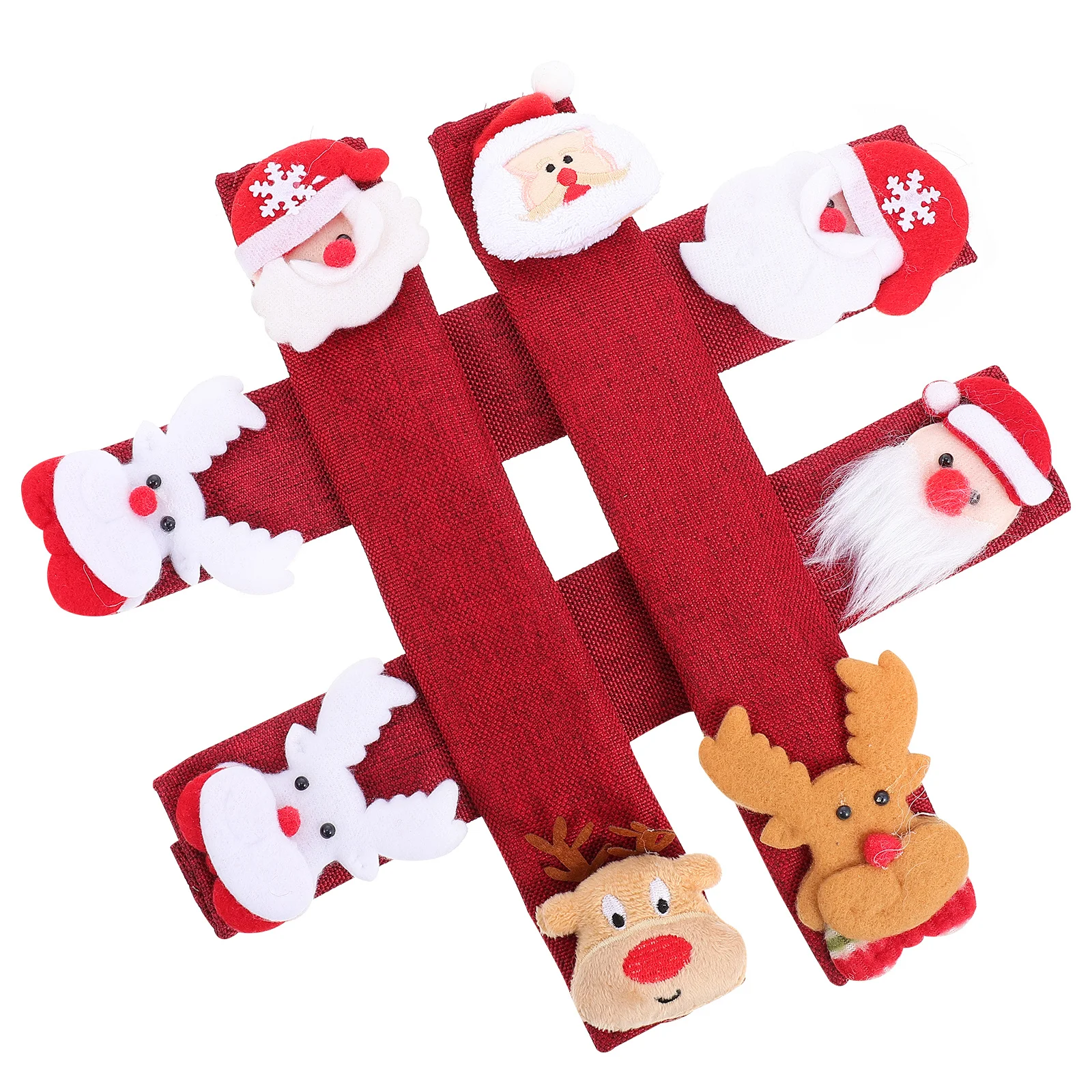 

4Pcs Christmas Kitchen Handle Covers Fridge Freezer Protector Cold Resistant Xmas Oven Microwave Handle Covers