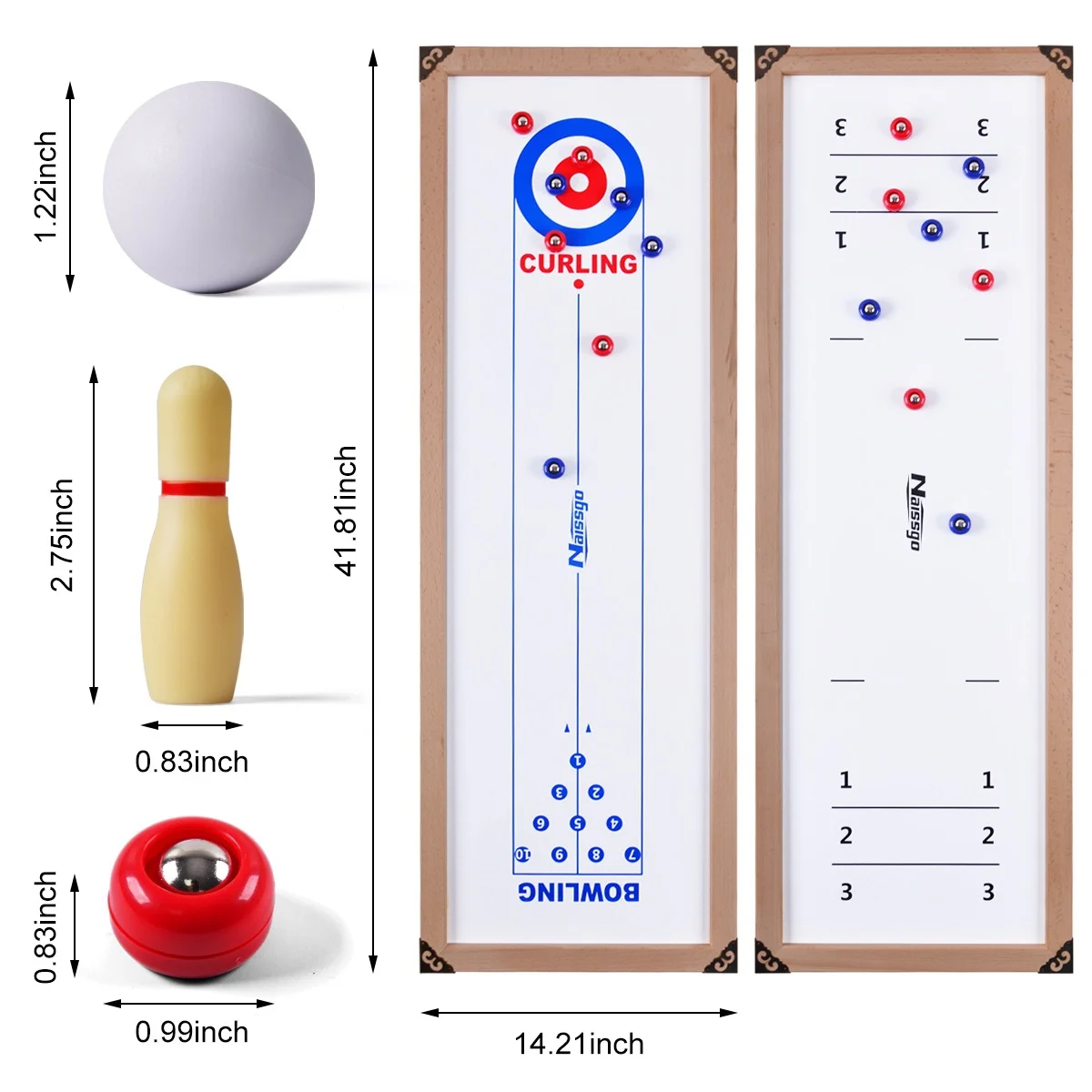 Juego de mesa 3 en 1: curling, - Board Game Table reseña y precio