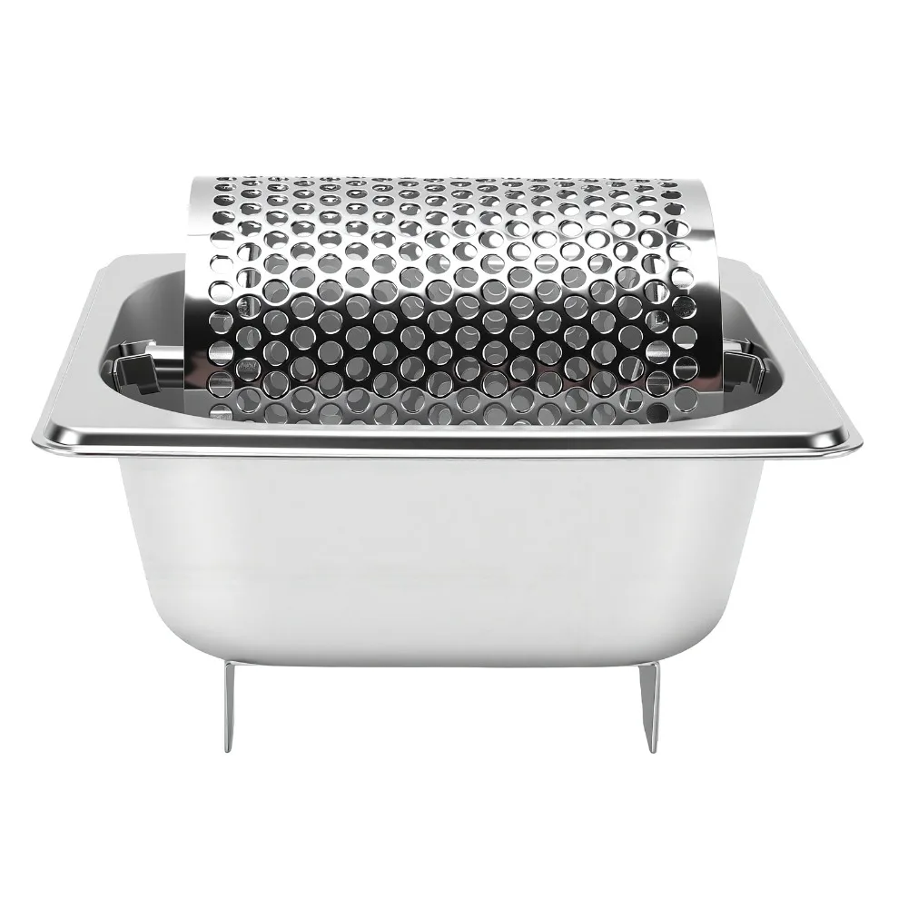 Stainless Steel Butter Roller Box High Leg Silver Butter Dispenser 1L Capacity Butter Spreading Container Street Food Stall