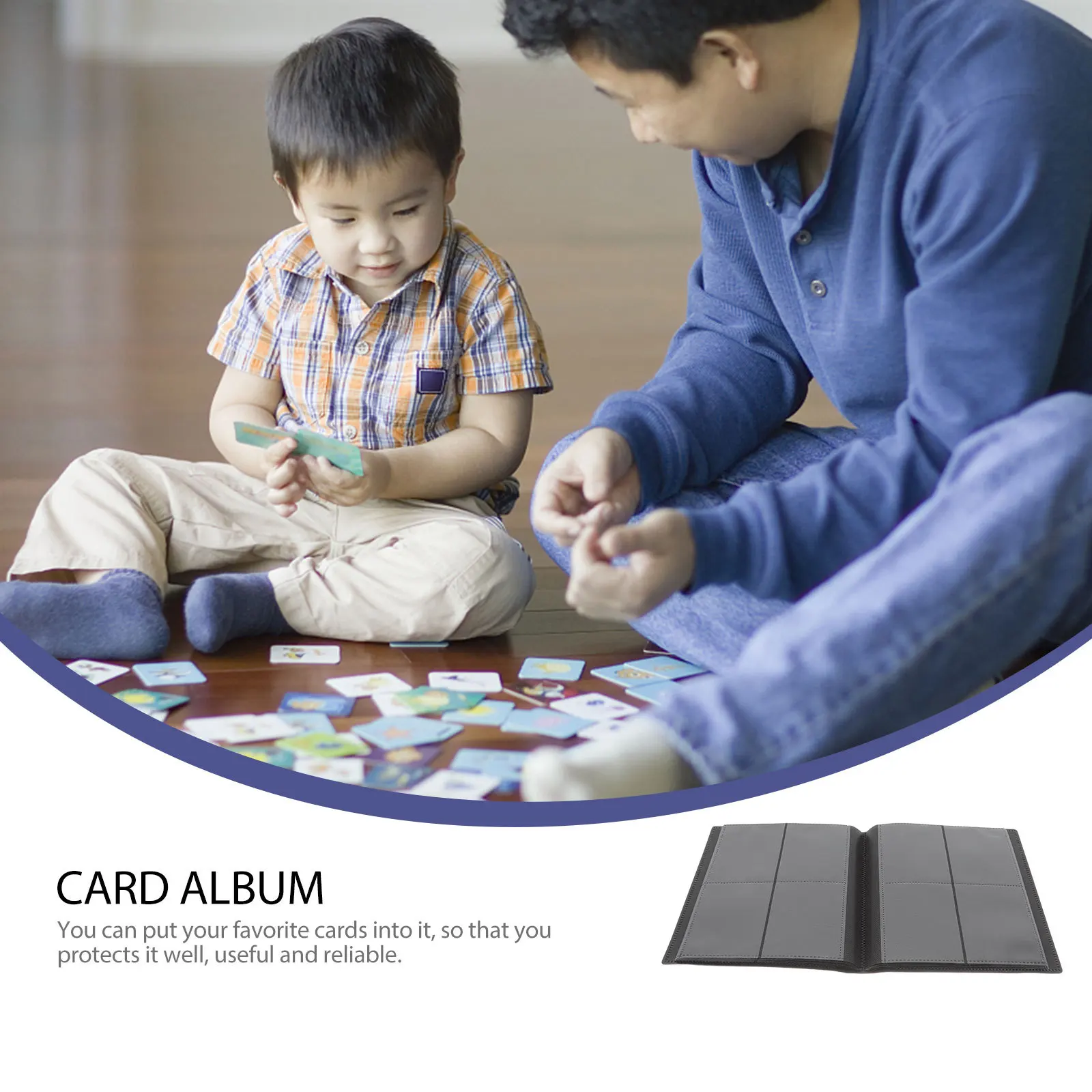 Sports Card Storage Album Binder Holder Premium Waterproof Game Collection Cards Protector for Trading Gaming Sports Card