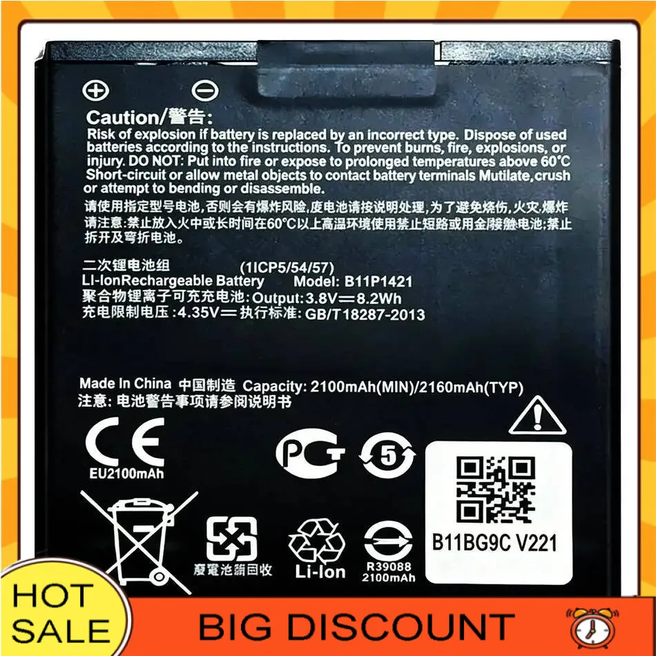 

B11P1421 Long-Lasting Performance 2100Mah For Asus Zenfone C ZC451CG Z007 Mobile Phone Battery