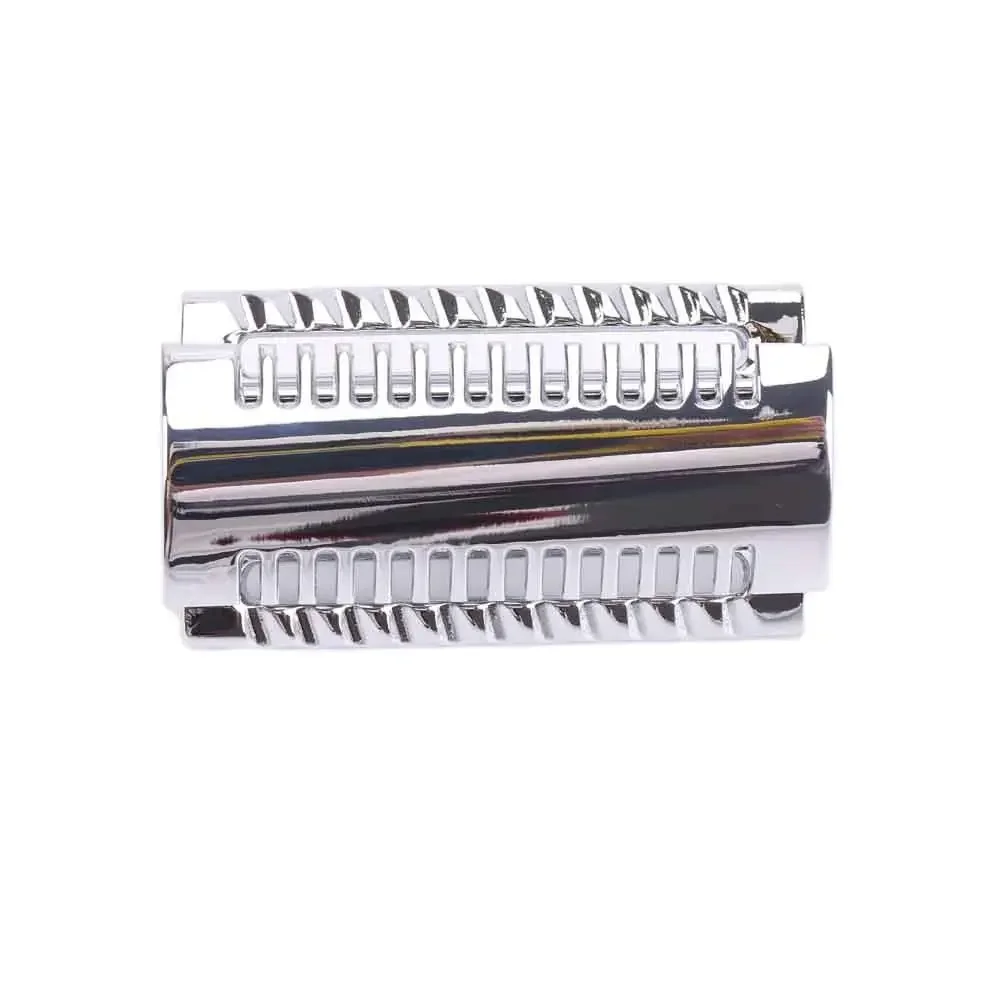 YAQI Top Aggressive Chrome Color Double-edged Mens Slant Safety Razor Head Replacement Accessory For Mens Precise Shaving