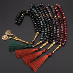 33 Muslim Rosary Islamic Prayer Beads Crystal Glass Tasbih Prayer Beads Bracelet With Tassel For Women Jewelry Accessories Gift