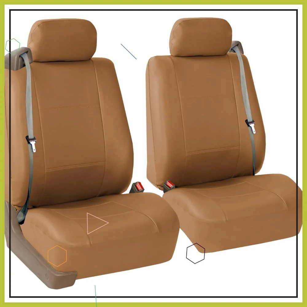 

Universal Faux Leather Car Seat Covers for Low Back Seats, Airbag Compatible and Easy to Clean