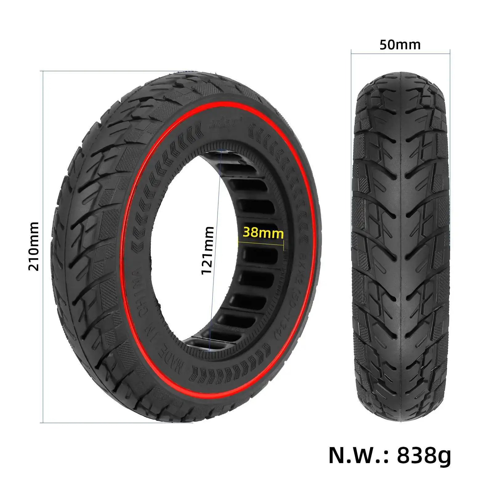 Ulip 8.5 Inch 8.5*2(50-134) Off-road Solid Tire 8 1/2x2 For Zero 9/Inokim Electric Scooter Tyre Replacement Parts view 2