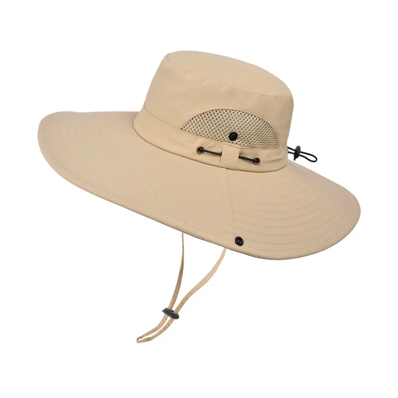 

Quick Drying Fisherman Caps for Men Water-resistant Sun Bucket Hat Male Summer Outdoor Breathable Wide Brim Fishing Panama Caps