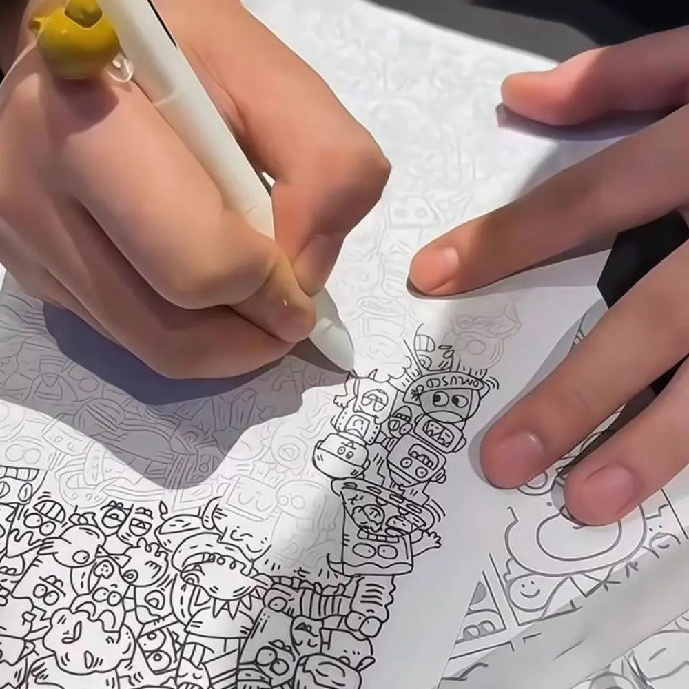 55Pcs New Animal Cartoon Coloring Sheets Assorted Patterns with Bag Drawing Sheets Line Art Paper Classroom Activity