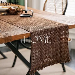 Woven Table Runner Home Board Tassels Party Retro Simple Restaurant  Decor cloth Household New Heat Insulation Ins