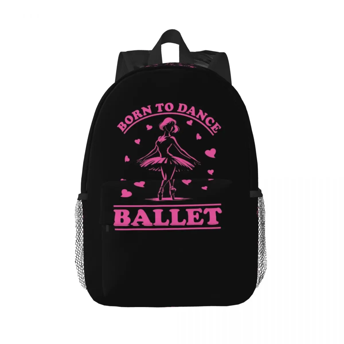 Ballet Dance Makes Me Free Ballerina Dancer Backpack Daypack Boys Girls BookBag Shoulder Bags for Men Women Children School Bag