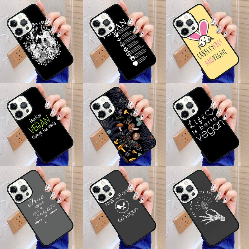 LOVE VEGGIE Vegetarian Quotes VEGAN FOOD Phone Case Cover For iPhone 16 15 SE2020 6s 7 8 plus 11 12 mini 13 14 pro max coque