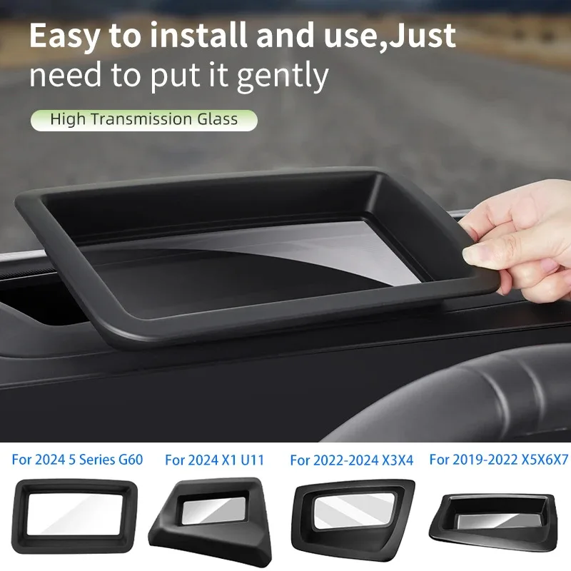 

Для BMW 5 серии G60 2024, X5 X6 X7 G05 G06 G07 2019-2022 Защитный чехол для HUD автомобиля LHD, аксессуары для экрана дисплея с пылезащитой
