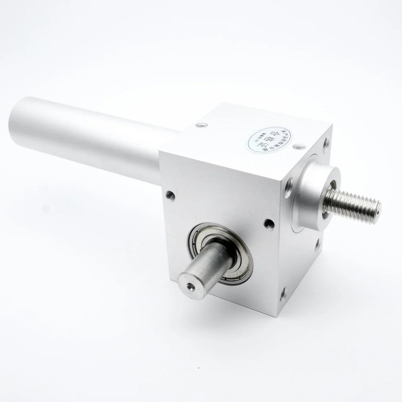 1: 0.4 Small Worm Gear Screw Lift 15mm Shaft Large load High-precision Fine-tuning Device Aluminum alloy Shell 1000N