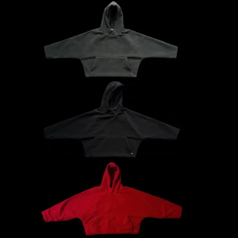 

Двухслойные худи Kanye с дышащей сетчатой подкладкой, однотонные, утепленные, оверсайз, унисекс, для мужчин и женщин