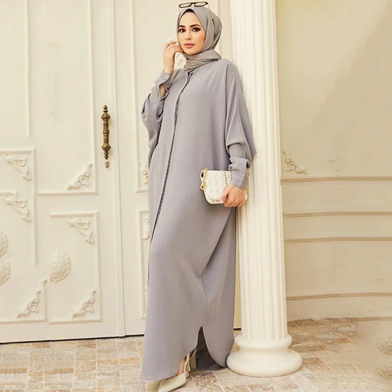 Long Dress Muslim Robe Abaya Clothing Large Size Muslim Fashion Women Clothes