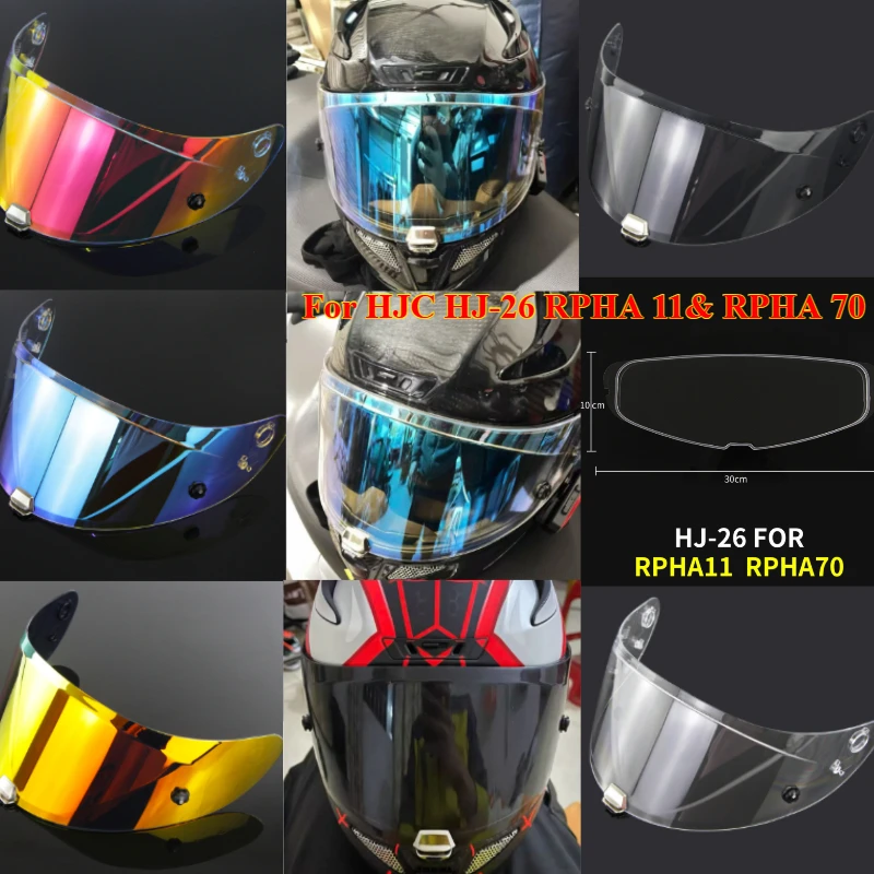 

1PCS For HJ-26 Motorcycle Helmet Revo Visor Lens for HJC RPHA 11& RPHA 70 Moto Windshield Anti-UV Dust-proof Helmet Shield