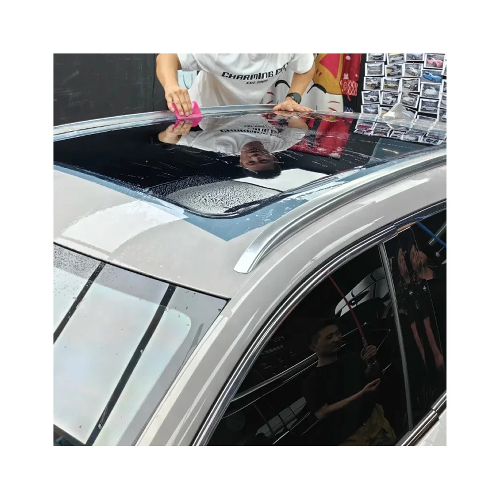 

Glossy Black 1.52x15M TPU Self-Healing UV Proof Panoramic Roof Sticker Color Changing Car Body Protective Sunroof Film Film Cars