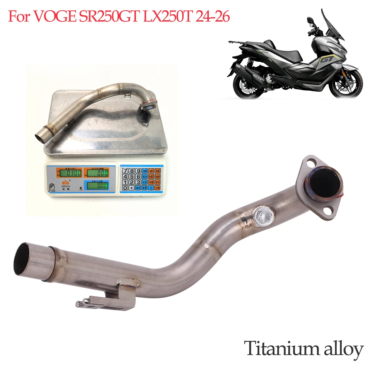 Motorcycle Exhaust Front Pipe Escape For VOGE SR250GT LX250GT 2024-2026 Slip On Muffler Header Pipe Modified SR250GT Exhaust