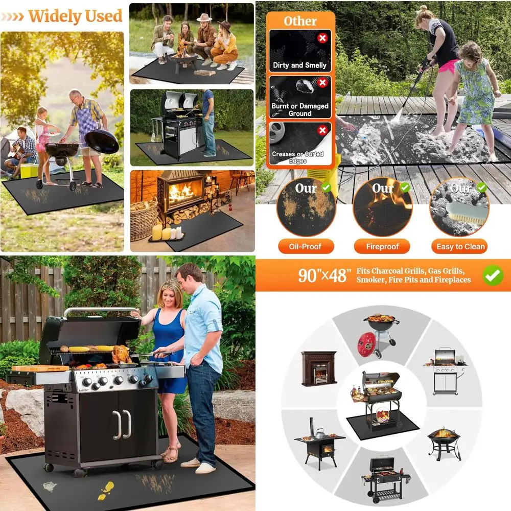 

Blackstone 28-36 Inch Griddle Mat for Outdoor Grilling, Protects Decks and Patios from Heat Damage