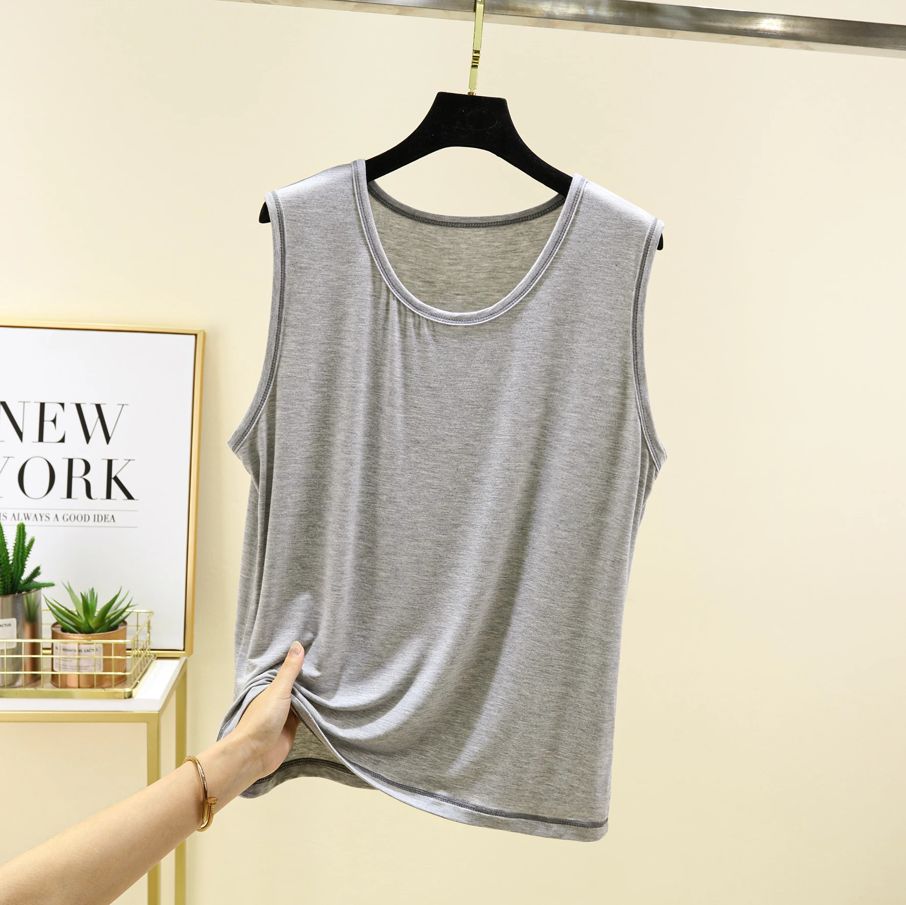 مشروط تانك القمم المرأة الصيف رقيقة Svel حزام عادية فضفاض حجم كبير قاعدة التخسيس irt ملابس خارجية مريحة للتنفس #4