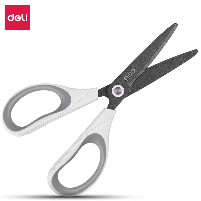 Deli Anti Stick Anti Rust Scissors School Stainless Steel Scissors Home Office DIY Handicraft Made Tools Stationery Scissors