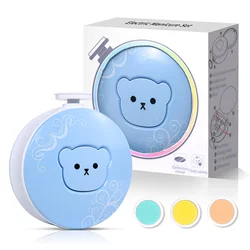 3-head Q-cute Bear Electric Nail Clipper With Mirror Compact Shape Bass Noise-cancelling Hands-free Baby Portable Nail Polish