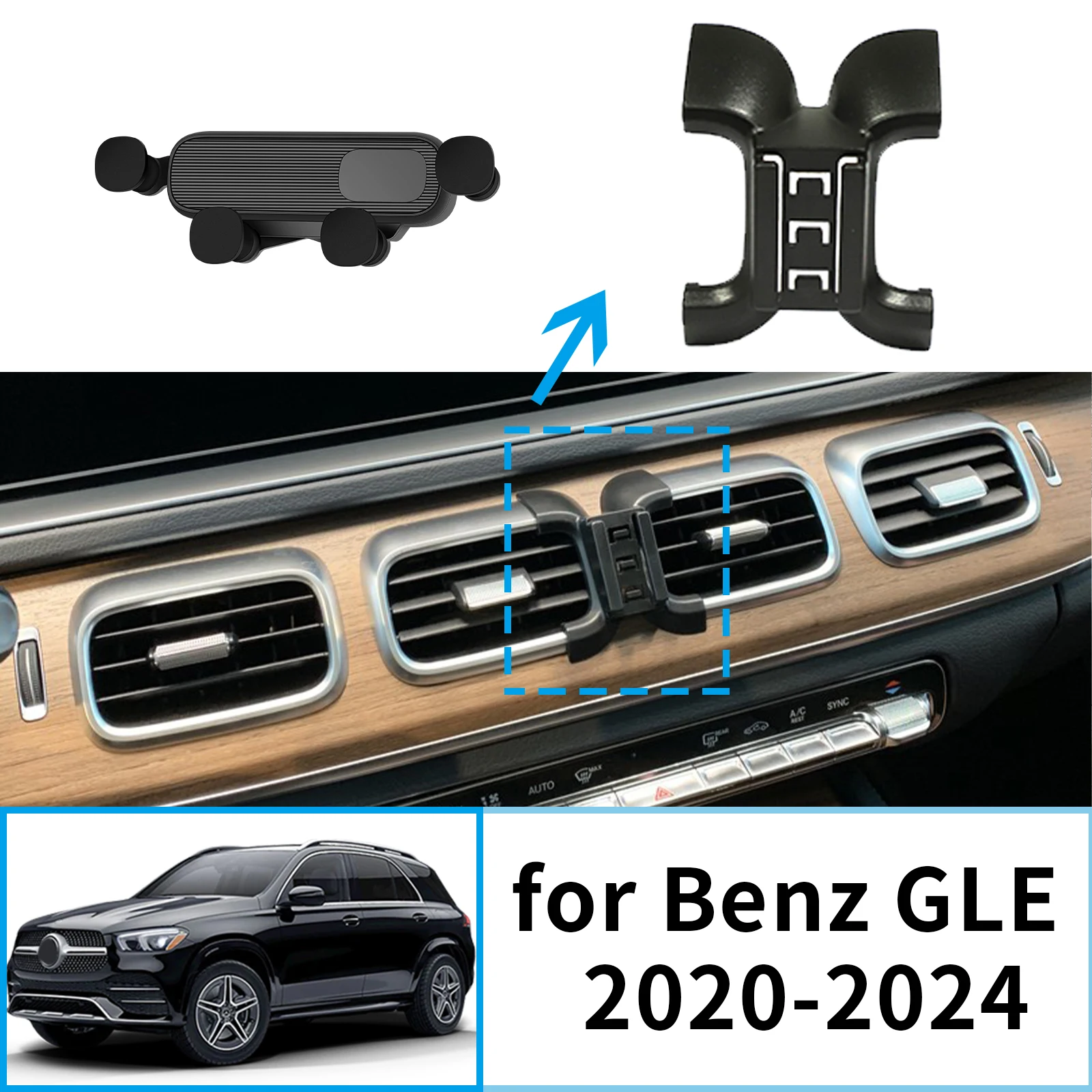 

Car Mobile Phone Holder for Mercedes Benz GLE W167 350 2020~2025 GPS Bracket Navigation Stand Auto Accessories