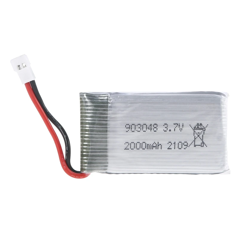 2022 New 3.7V 2000mAh Lipo Battery 903048 Li-ion Battery/Charger RC Quadcopter Repair Spare Parts for KY601S H11D H11C RC Drones