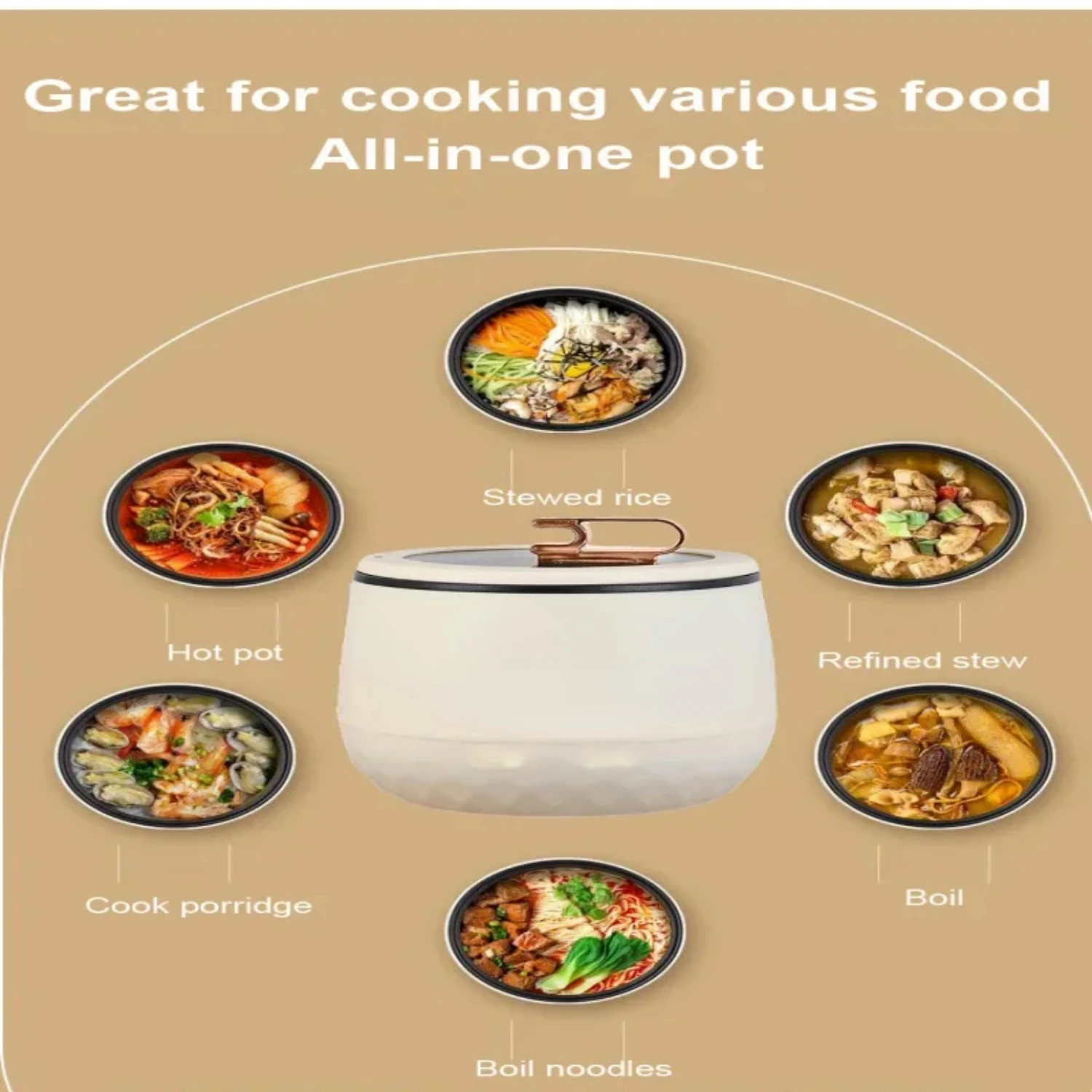 NEW Compact Mini Sturdy Bear-shaped Rice Cooker - Small Portable Office Rice Pot, Perfect Gift - with Safe 220V/110V Dual Voltag