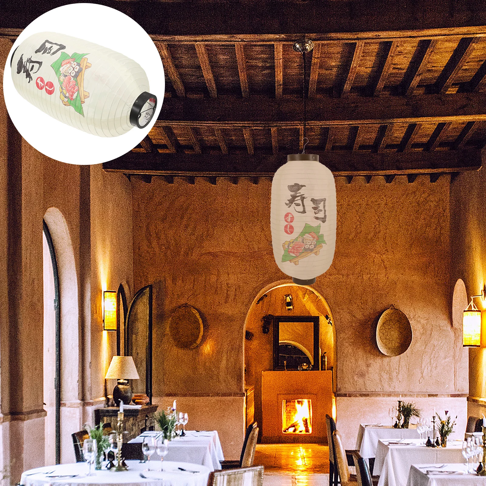 

Japanese Style Lanterns Durable Premium Iron Decorative Outdoor Restaurant Festival Party Hanging Lanterns Waterproof