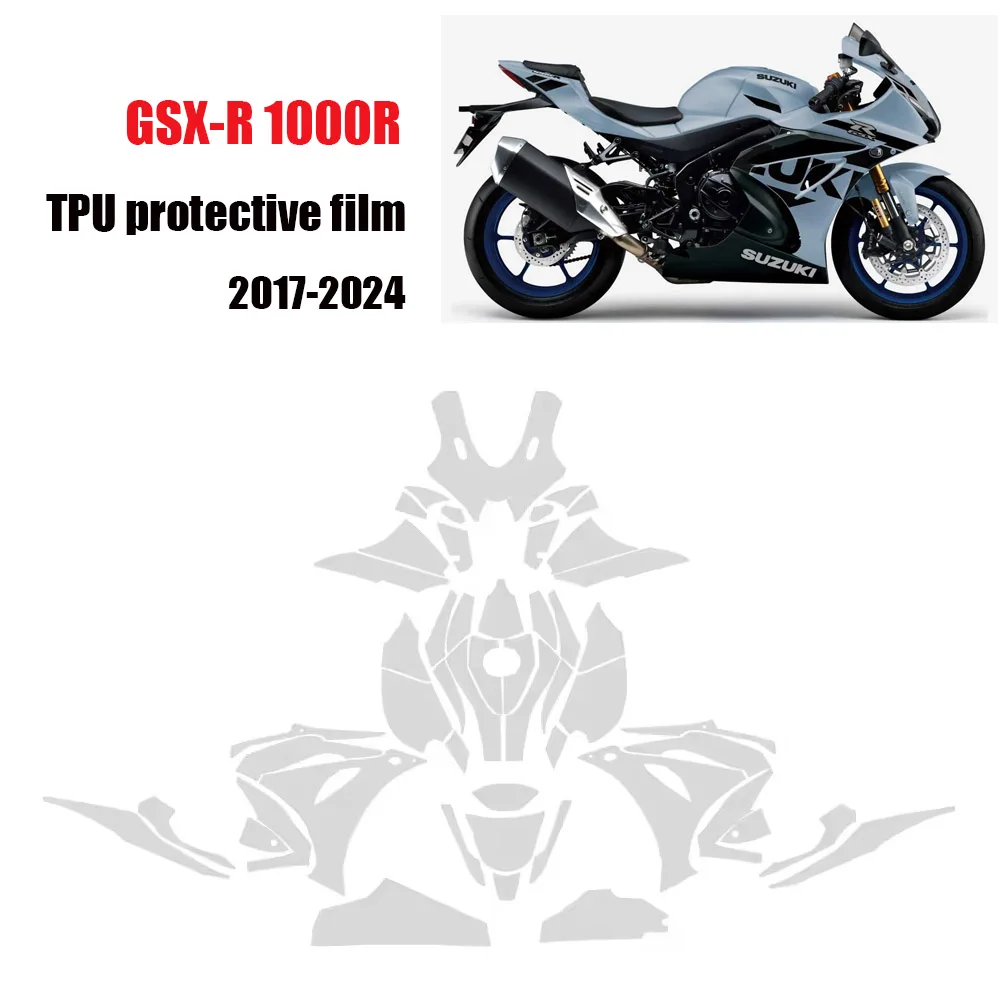 

For SUZUKI GSX-R1000R Motorcycle PPF Paint Protection Fits GSX R 1000 R 2017-2024 TPU Fairing Protection Clear Anti-scratch Film