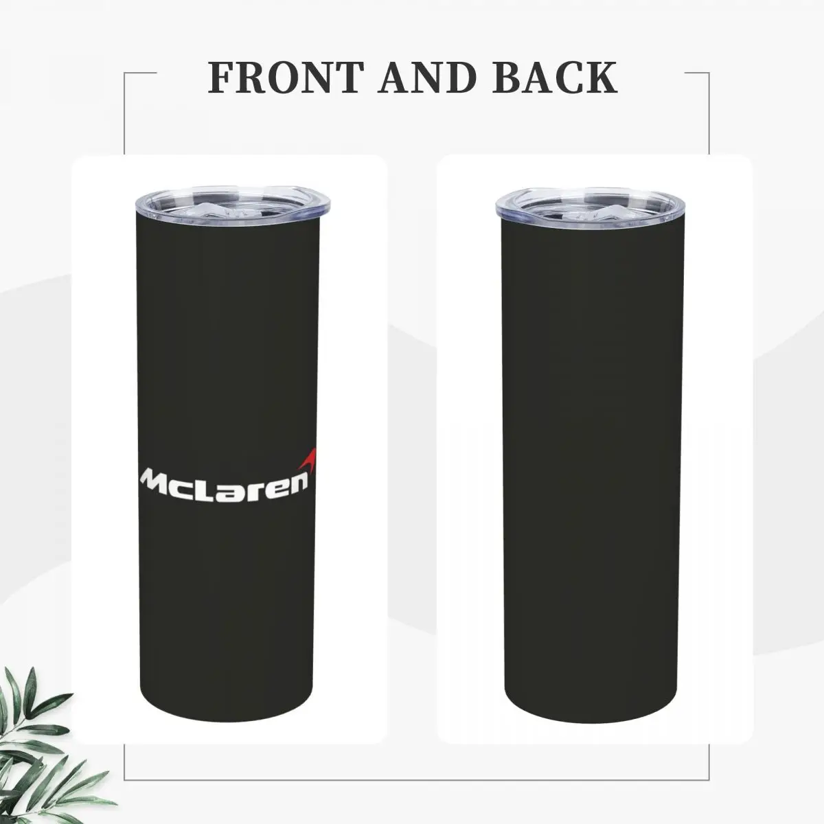 McLaren Racing Log Stainless Steel Tumbler Vacuum Insulated Mug Thermal Cold Cup Straw With Lid 20oz