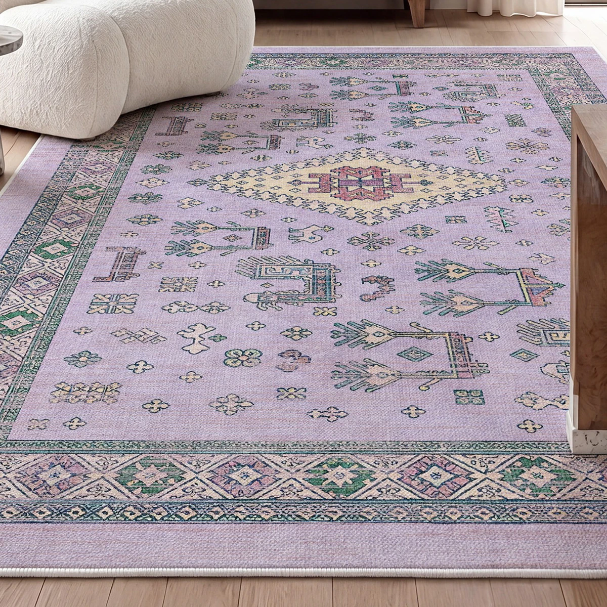 Vintage Boho Ethnic Tribal Carpet for Living Room Large Area Rug Washable Non-slip Floor Mats Bedroom Bedside Rugs Home Decorate