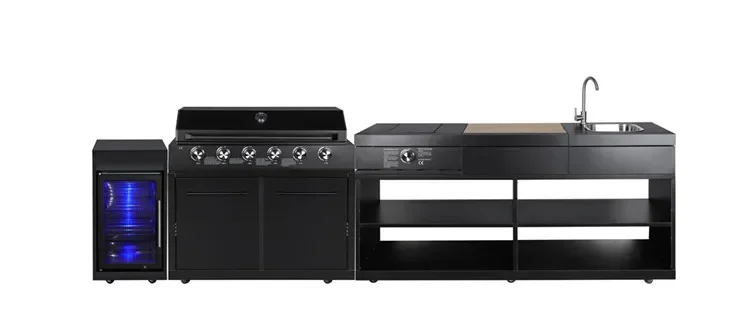 exquisite craftsmanship Black Stainless Steel Outdoor Kitchen Sink Powder Coated Finishing Accessories