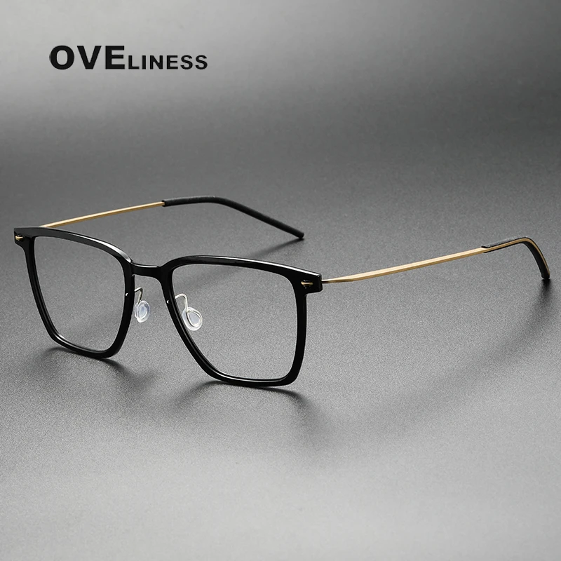 

2022 Acetate Titanium Screwless Glasses Frame Prescription Eyeglasses Frames men Women Myopia Optical Korean Spectacles Eyewear