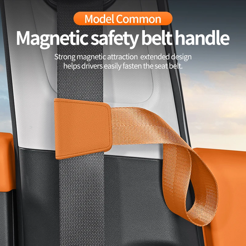 New car seat belt handle anti pinch limiter universal car magnetic seat belt extension handle adjustment buckle