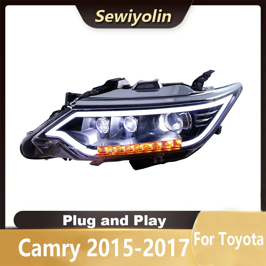 

Для Toyota Camry 2015-2017 Автомобильная фонарь головного света Автомобильная фара Задний тормоз противотуманные передние фары DRL Plug and Play IP67 2 шт./комплект