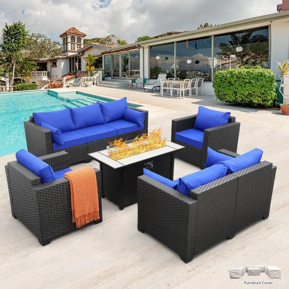 

Rattan Garden Furniture Outdoor Furniture Sets High Quality Garden Lounge Set Patio Balcony Table Outside Cheap Terrace Luxury