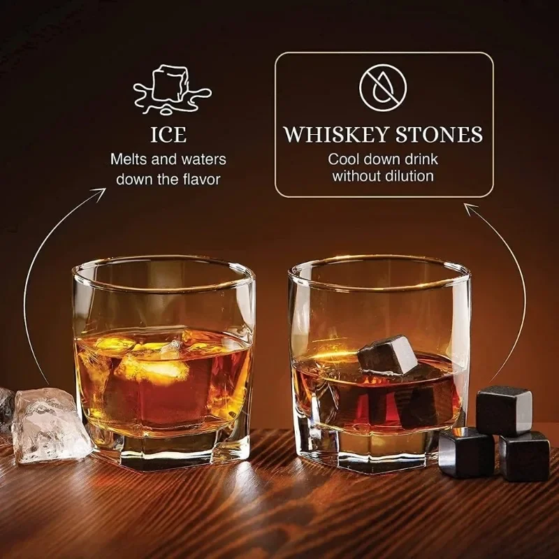 Stone Sipping Cooler Bar 9 Pack Grey Natural Granite Reusable Drink Cooling Stone Party Whiskey Natural Stone Home Wine Cooler