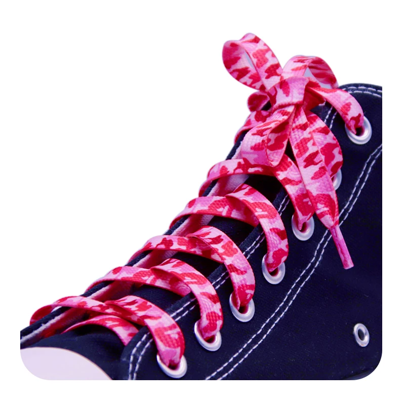 NEW 1Pair Trendy Camouflage Print Shoelaces 0.8CM Width Flats Shoelace AJ1&AF1 Sneakers Shoe Laces Rope Laces Shoes Accessories