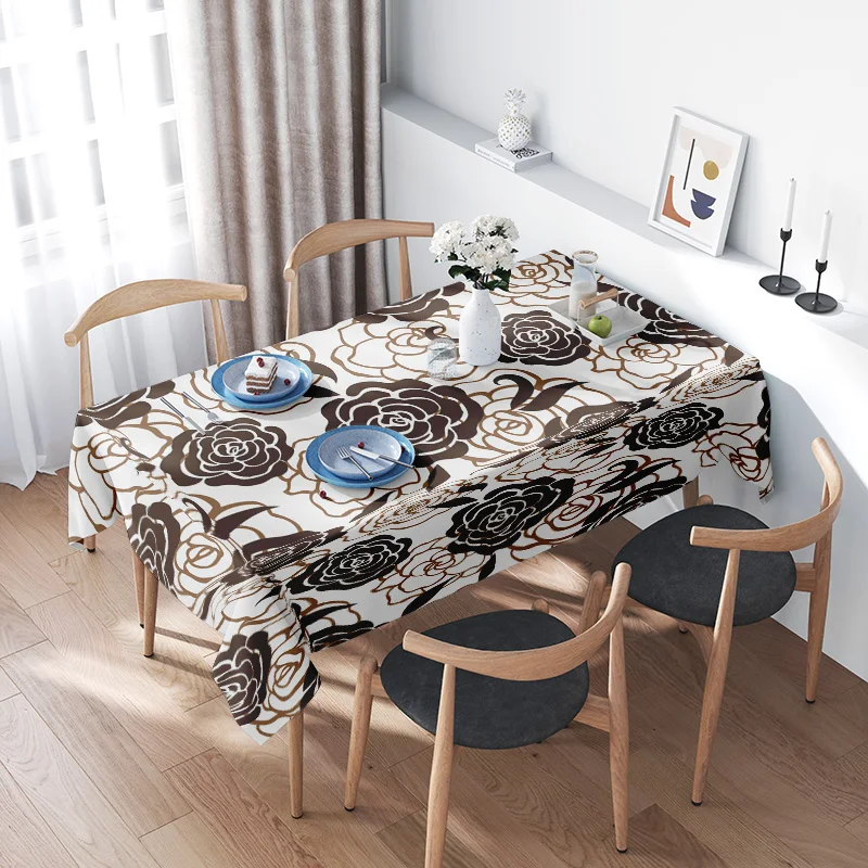 

Современная скатерть с цветочным принтом украшает вашей столовой с помощью этой стильной ткани премиум-качества, подходит для любого случая