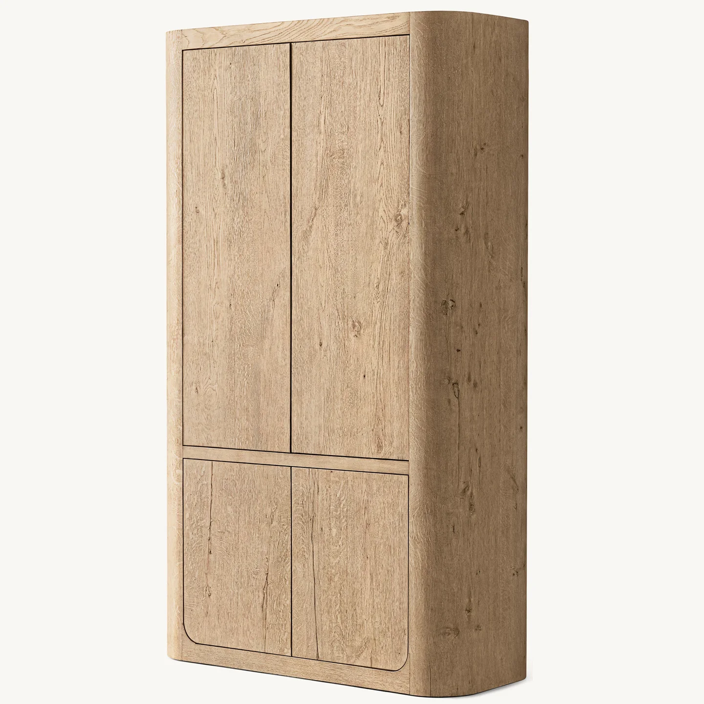 Rhoohill Customized American Solid Wood Double Door Sideboard Modern Wooden Bar Cabinet for Dining Room Furniture