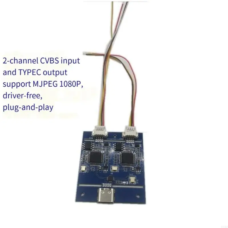 AV/CVBS to USB Video Capturing Converters with Two AV/CVBS Input Channel, Synchronized 48 kHz Stereo Sound, UVC and UAC H8WD
