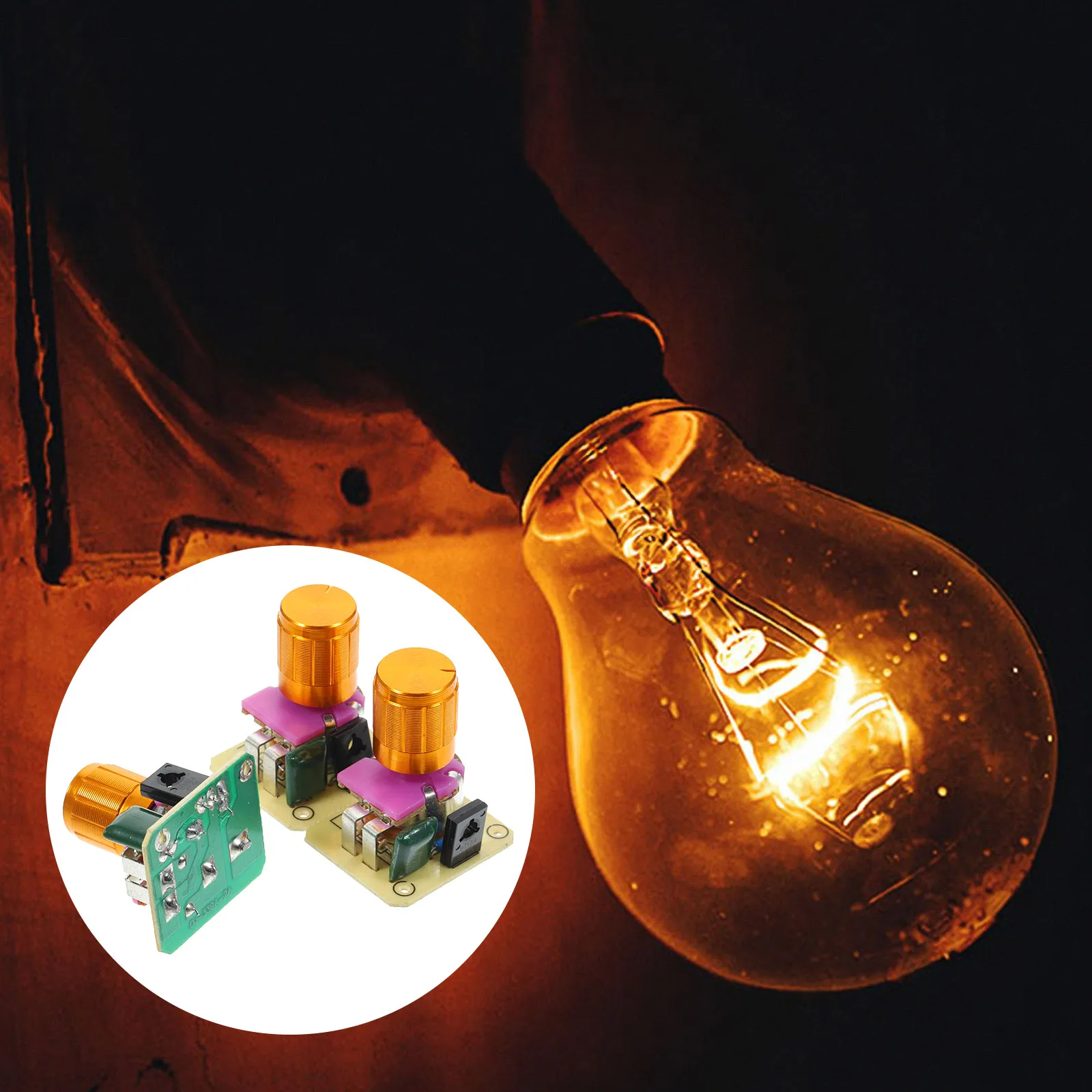 

1 set Electric for Bulb Reusable Small Potentiometer Home Multi use Compact Switch Sturdy Controller