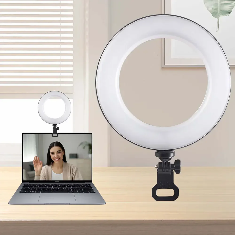 ZOMEI LED Fill Lamp Video Light Panel 3-color Dimmable RGB Ambient Lamp Ring Light Photography Lighting for Live Stream Tiktok