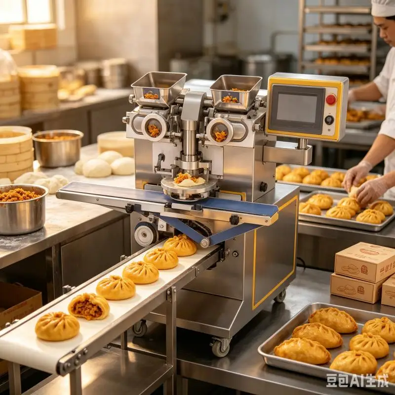 Automatic Encrusting Machine 220V 1300W 5 to 50pcs Per min for Cookies Kubba Meatballs 1 to 50g Factory Price Customized