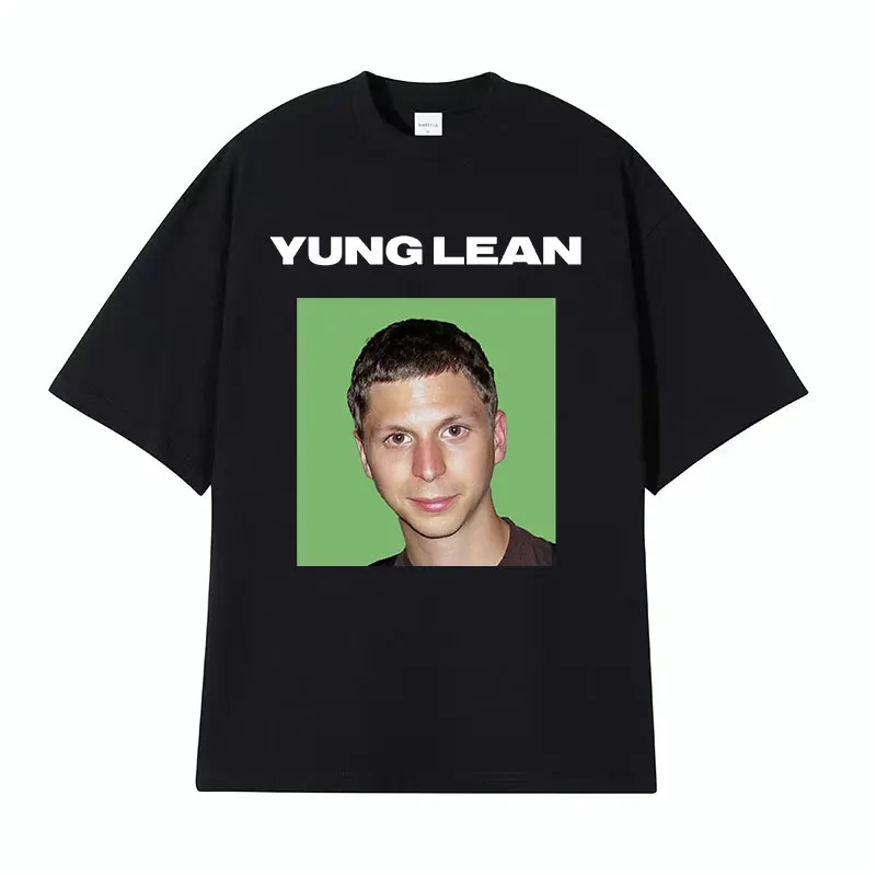 

Футболка Yung Lean Micheal Cera забавная с мемом для мужчин и женщин, модная футболка в стиле хип-хоп, винтажные хлопковые футболки оверсайз, уличная одежда