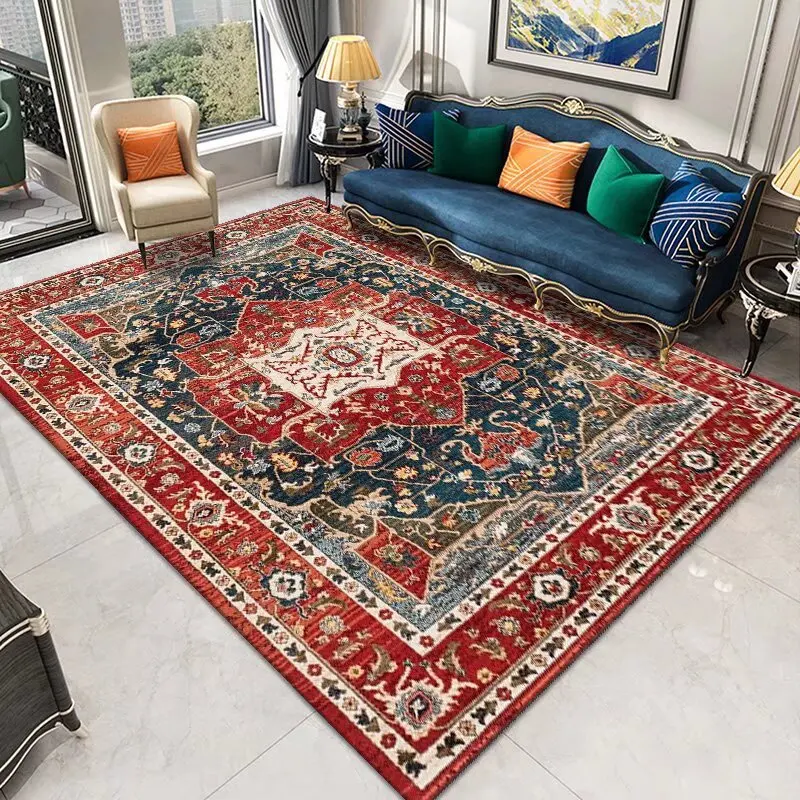 

Living Room Decoration BOHO Carpet Retro Ethnic Style Rug Home Decor Bohemia Carpets Hall Sofa Chair Floor Mat ковер tapis 대형카페트