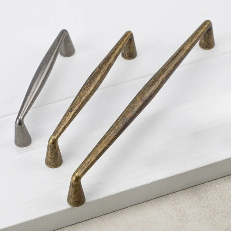 سحب خزانة برونزية، مقابض أبواب خزانة ملابس عتيقة وخزانة النبيذ، مقابض بفتحة واحدة للأدراج/رفوف الأحذية، أجهزة الأثاث #3